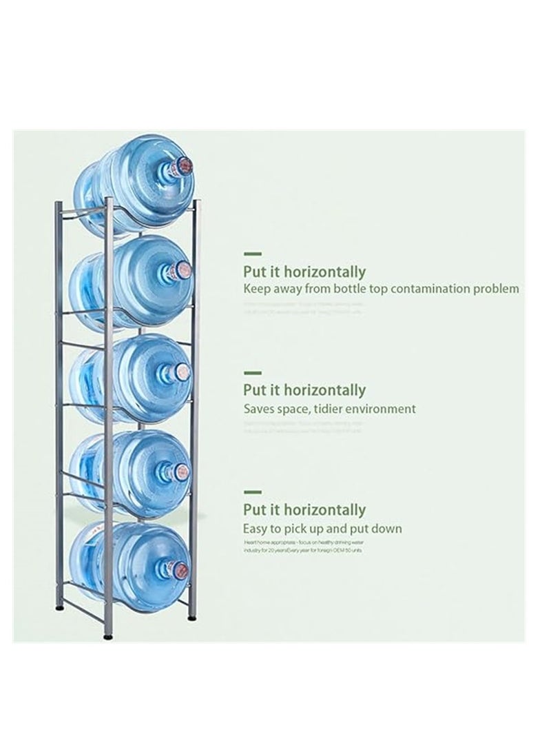 Water Bottle Storage Rack Stand Holder for 5 Gallon Water Dispenser 5 Tier for Home Office, Kitchen  - Image 4
