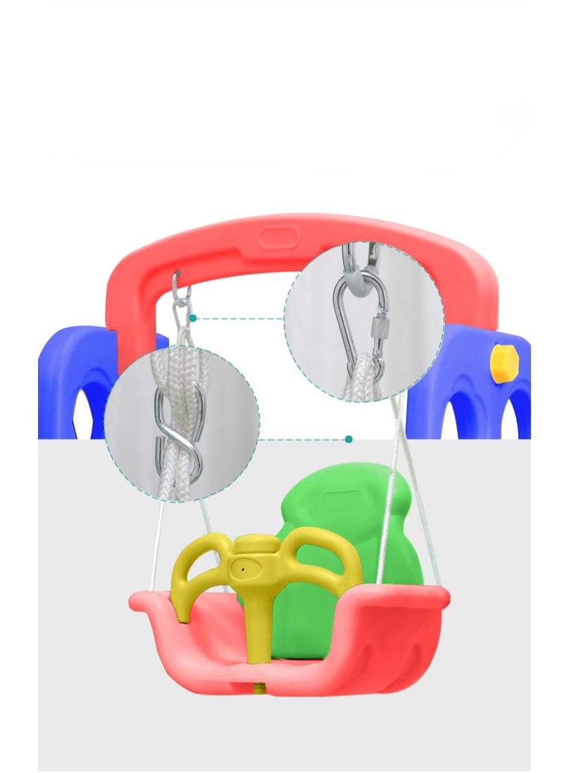 FULL JOY Slide With Swing + Basketball  3*1 , Blue-Red  - Image 4