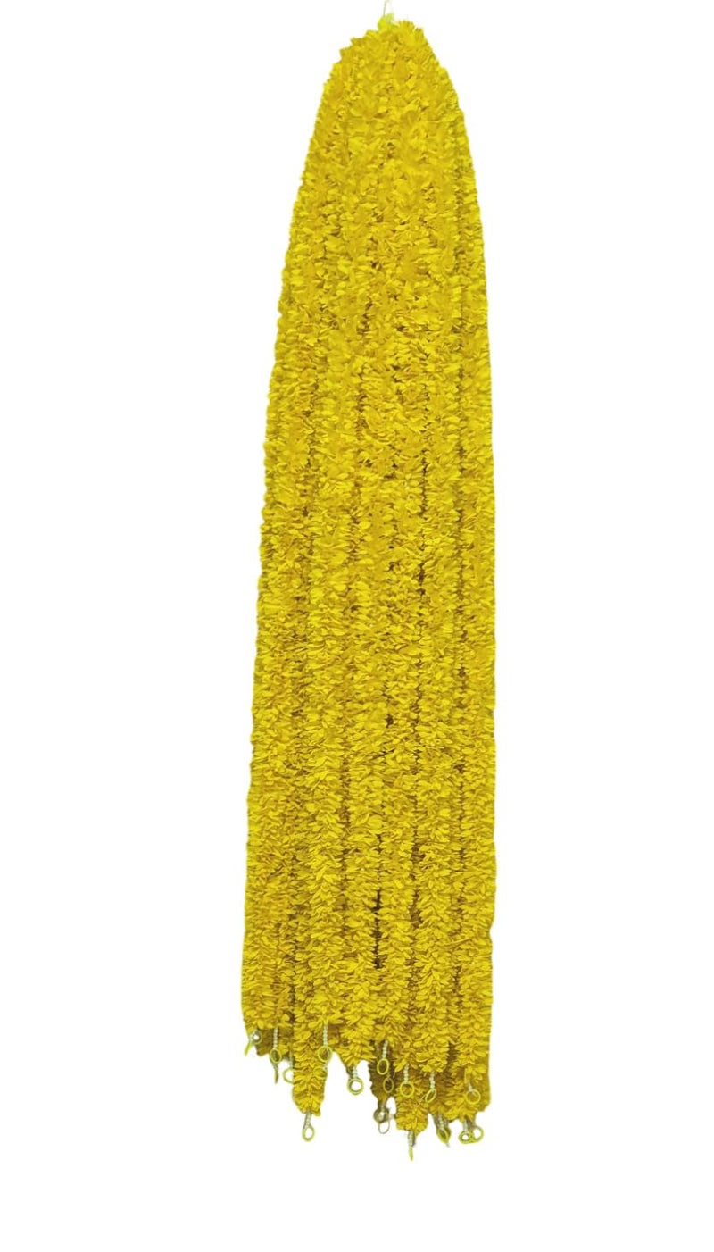 afarza Garland Toran for Door Hanging Entrance Decoration Bandarwal Handmade Festival Wedding Backdrop Haldi Mehndi Home Decor 4 Pieces (Yellow) - Image 2