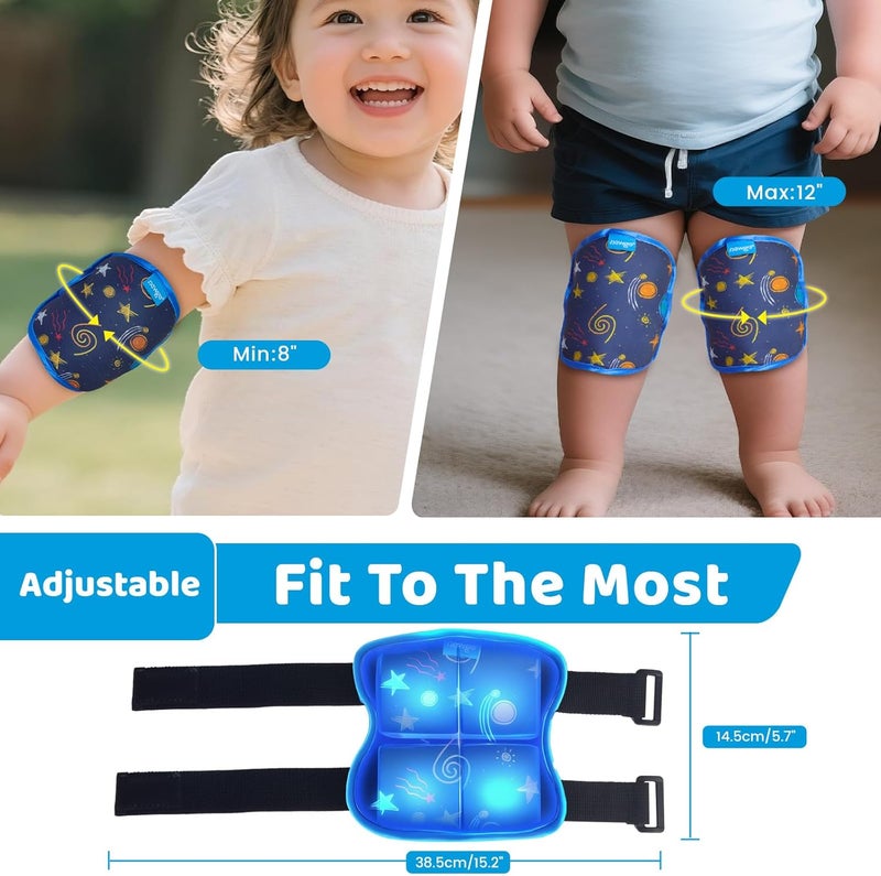 NEWGO Ice Pack for Kids Injuries Pain Relief 2 Pack Soft Children Knee Gel Cold Pack Wrap Reusable Child Large Ice Packs with Strap for Sports Injuries Ankle Sprain Elbow Knee Pain Relief - Image 4