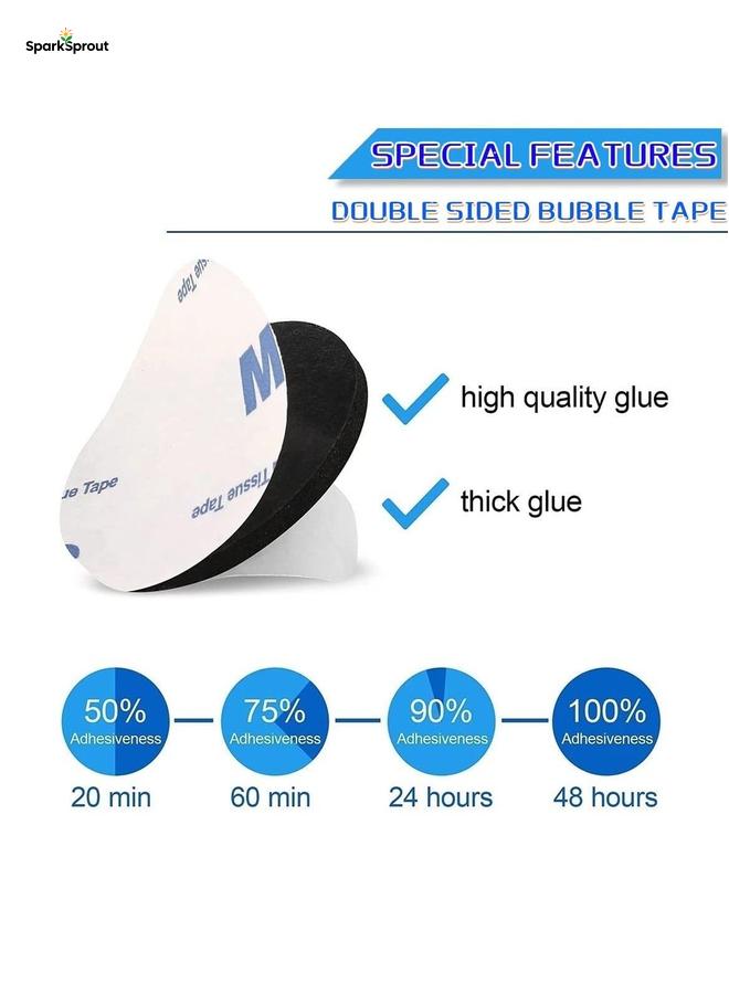 SparkSprout 100 Pcs Double Sided Tape Strong Heavy Duty Waterproof Tape Adhesive Foam Pad Tape for Holding Picture, Walls Picture, Light, Hooks, Home, Office, Square & Round, 40×40mm - Image 3