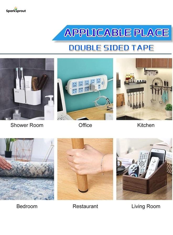 SparkSprout 100 Pcs Double Sided Tape Strong Heavy Duty Waterproof Tape Adhesive Foam Pad Tape for Holding Picture, Walls Picture, Light, Hooks, Home, Office, Square & Round, 40×40mm - Image 4