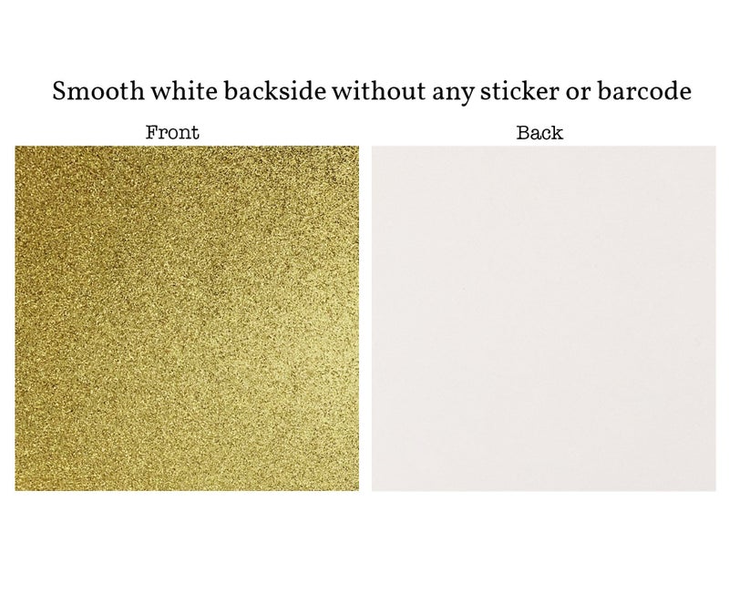 Crafasso 12" x 12" 300gms Heavy & Premium Glitter cardstock, 15 Sheets, Gold - Image 2