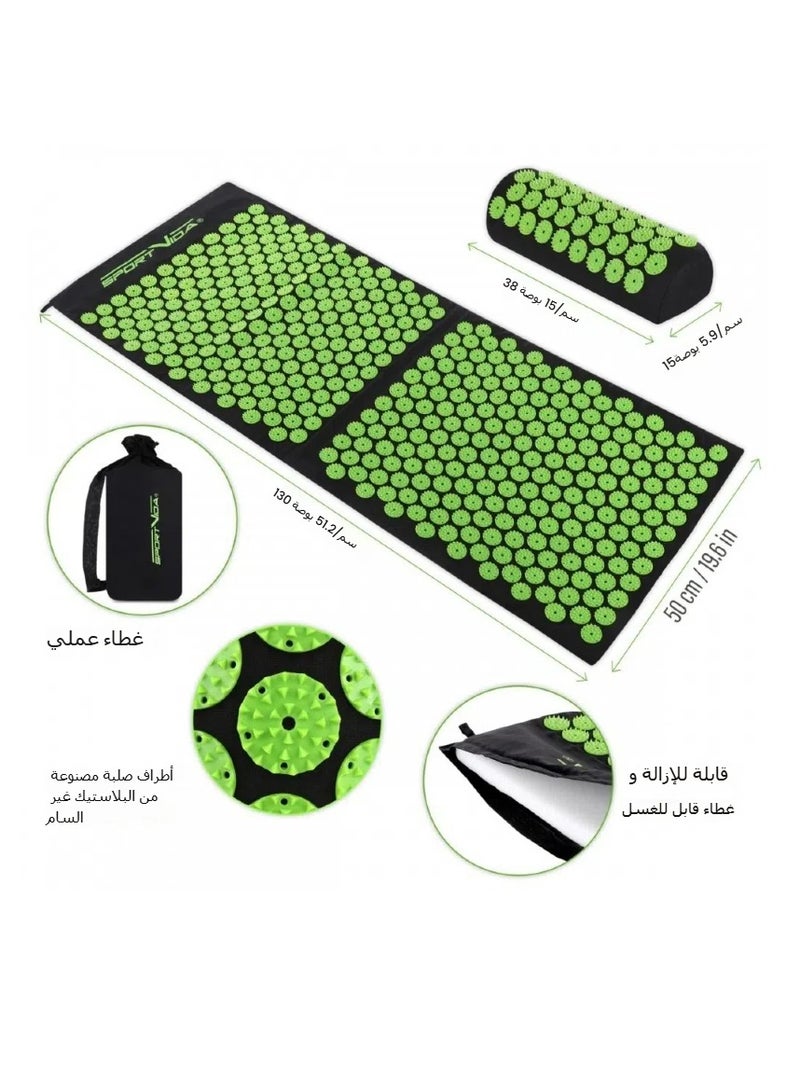 اسم المحتوى ناريلا الوخز بالإبر حصيرة كيت ، اليوغا العلاج بالإبر حصيرة ، تدليك الوخز بالإبر حصيرة ، لوتس الإسفنج الوخز بالإبر حصيرة كيت - Image 2