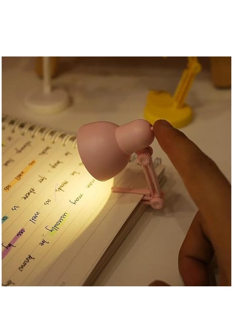 Mini LED Desk Lamp Foldable Desk Lamp Bedroom Study Reading Reading Lights with Clip Eye Protection Bedside Lamps Multicolor