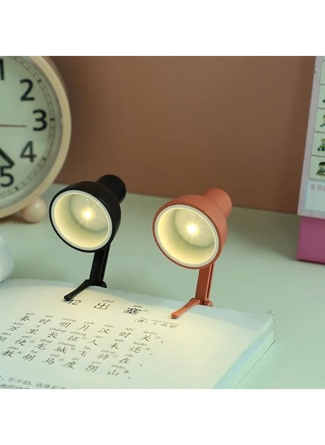 Mini LED Desk Lamp Foldable Desk Lamp Bedroom Study Reading Reading Lights with Clip Eye Protection Bedside Lamps Multicolor