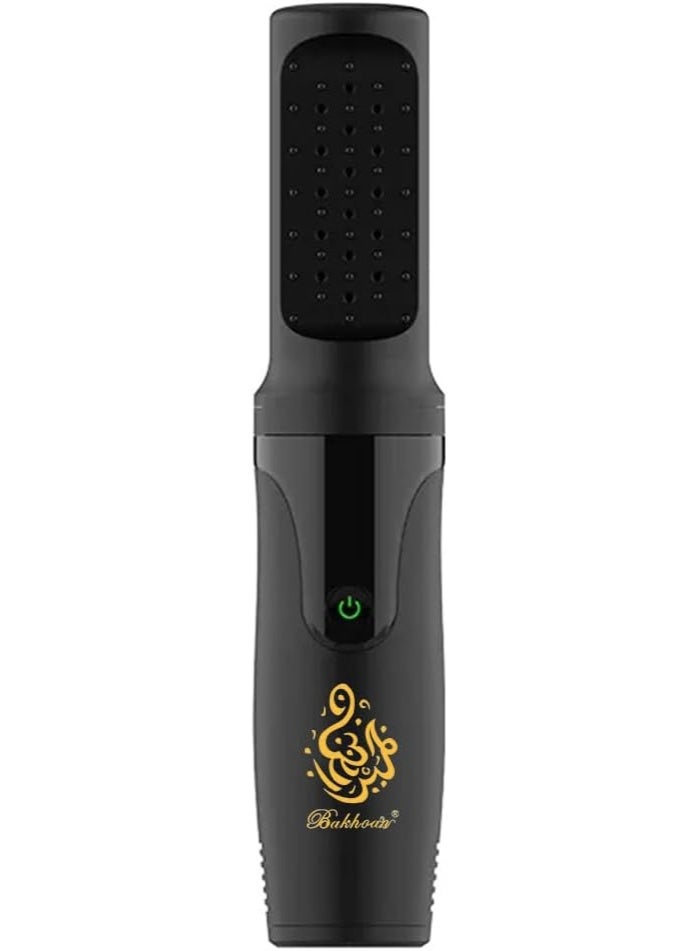 Bakhoor Upgraded Bakhoor Burner, Rechargeable Hair Incense Burner, Portable Comb Oud Bakhoor Holder, Electric Aromatherapy Machine with LED Indicator, Ideal for home, Office and Car (Black) - Image 2