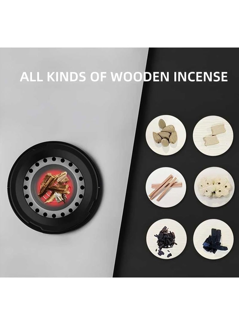 Bakhoor Upgraded Bakhoor Burner, Rechargeable Hair Incense Burner, Portable Comb Oud Bakhoor Holder, Electric Aromatherapy Machine with LED Indicator, Ideal for home, Office and Car (Black) - Image 4