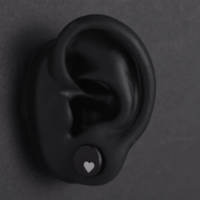 COOEAR 1 Pair Gauges For Ears Wood Saddle Plugs and Tunnels Heart Logo Earrings Expander Stretchers. - Image 5