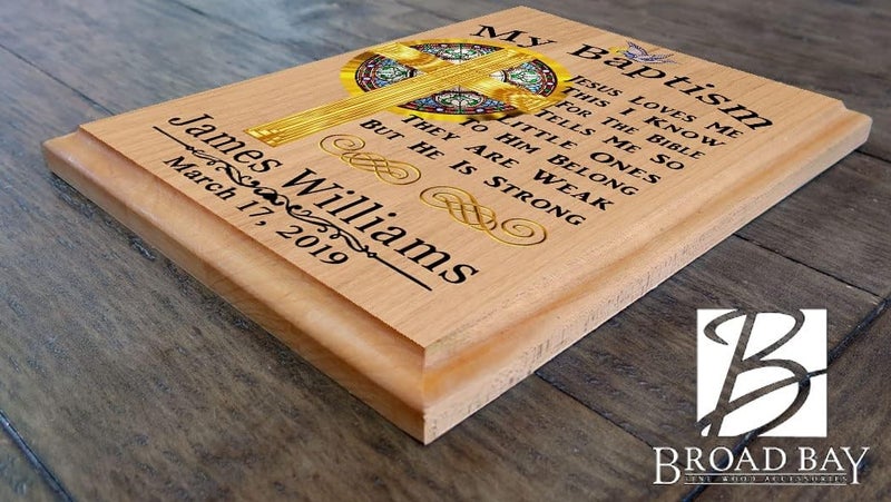 Broad Bay Baptism Gift Blessing PERSONALIZED Christening Gifts  For Boys Baby Girls Babies MADE in USA My Baptism - Image 3