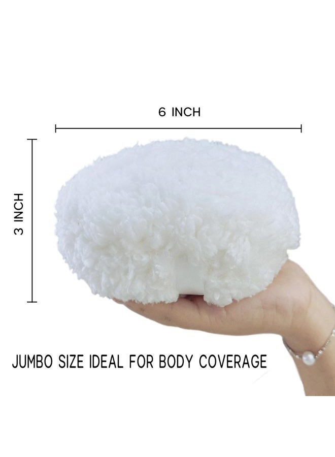 Topwon 6'' Jumbo Powder Puff Body Powder Puff with Container, Extra Large Dust Puffs for Women Men 1Pack - Image 3