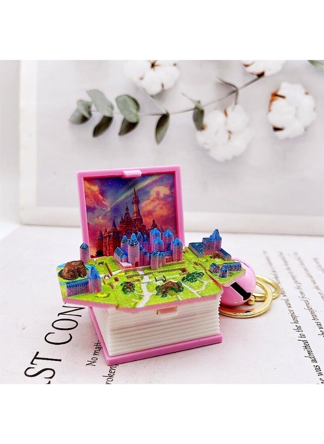 NIBEMINENT Pop Up 3D Mini Dinosaurs Keychain Toys, Anxiety Stress Relief Dino Hand Toys, Sensory Toys, Birthday Gifts Goody Bag Filler, Purse and Backpack Keychain Fidget Toys for for Kids 