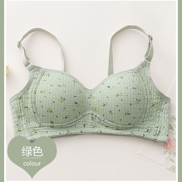 Japanese Sweet Lingerie Light Padded Non-Wire Bra Milk Green  - Image 1