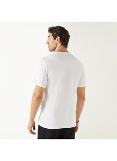 Iconic Iconic Typographic Print T-shirt with Short Sleeves  - Image 3