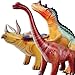 HOHQB 3 pack Inflatable Dinosaur Jurassic Birthday Party Supplies Giant Blow up Dinosaur Birthday Decorations Balloons for Kids Triceratops Brachiosaurus Ceratosaurus - Image 2