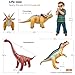 HOHQB 3 pack Inflatable Dinosaur Jurassic Birthday Party Supplies Giant Blow up Dinosaur Birthday Decorations Balloons for Kids Triceratops Brachiosaurus Ceratosaurus - Image 4