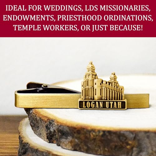 Ringmasters LDS Logan Utah Temple Gold Steel Tie Bar - Tie Clip - Priesthood Gift, LDS Missionary, Tie Clip - Image 5