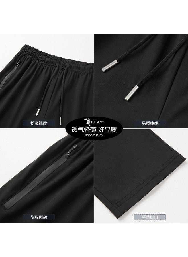Tucano Ice Silk Four-way Stretch Dad Outfit summer Lightweight Barely-there Feel daily Commute & Casual Versatile Elastic Two-piece Set For Men - Image 5