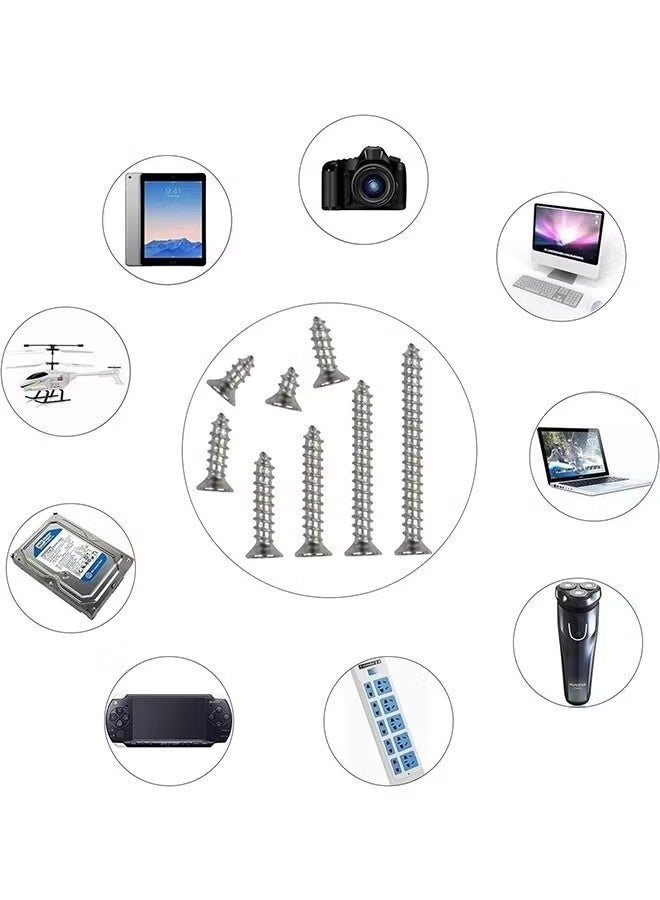 Ailily 800 Packs M2 Screws Set, Phillips Flat Head Self-Tapping Screws, M2 Cross Head Countersunk Self Screws Assortment, Wood Screws Kit, Multi-Purpose Metal Screws Set with Storage Box - Image 2