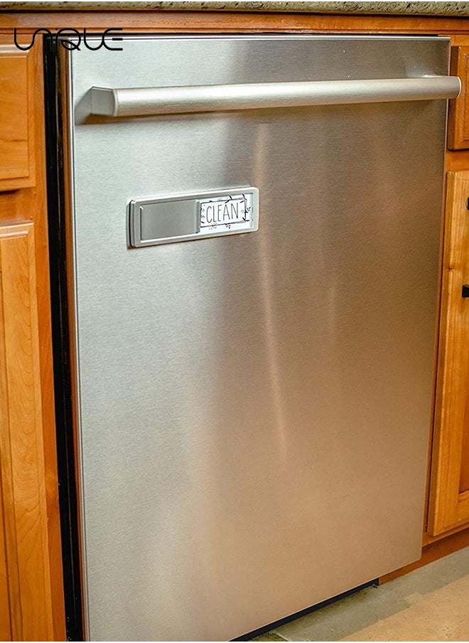 Unique - Clean Dirty Magnet With Sign Indicator Trendy Universal Kitchen Dish Washer Refrigerator Super Strong with Stickers for Organization and Storage 17.7*5.2cm - Image 1