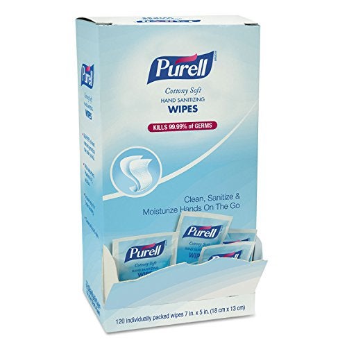 Purell مناديل تعقيم اليدين القابلة للتغليف الناعم من القطن، 5" × 7"، 120/علبة - Image 3