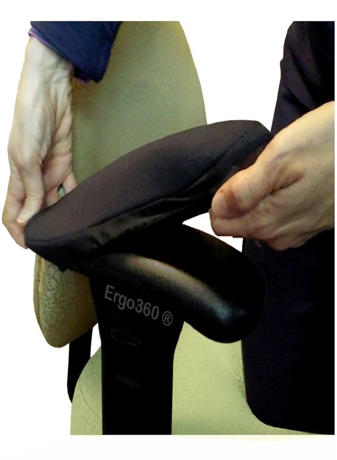 Ergo360 Soft Neoprene Chair Arm Pad Covers Stretch Over Armrests 9" to 10.5". Restore, Protect and Cushion. Complete Set of 2. Made in The USA. - Image 1