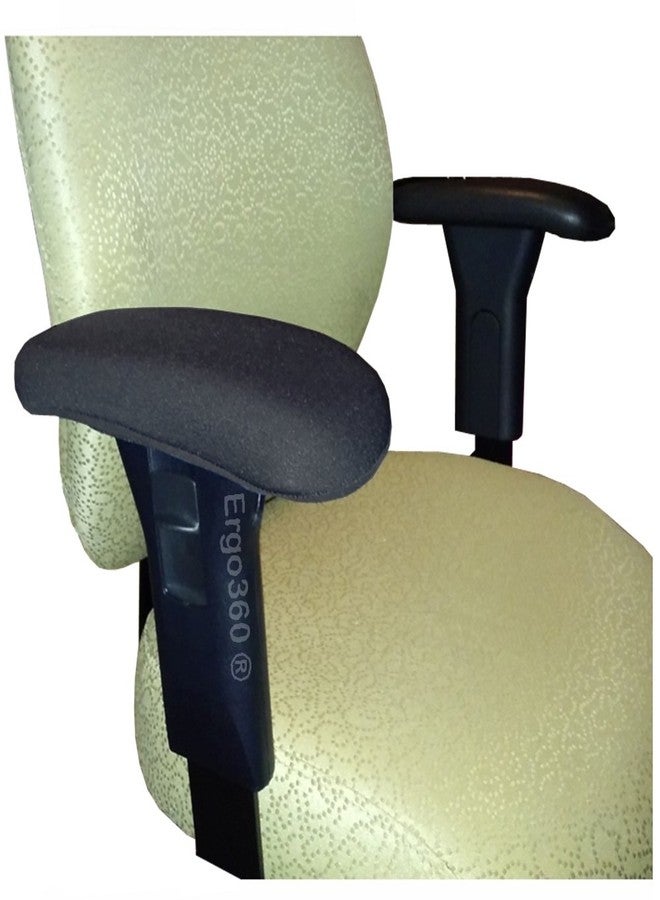 Ergo360 Soft Neoprene Chair Arm Pad Covers Stretch Over Armrests 9" to 10.5". Restore, Protect and Cushion. Complete Set of 2. Made in The USA. - Image 2