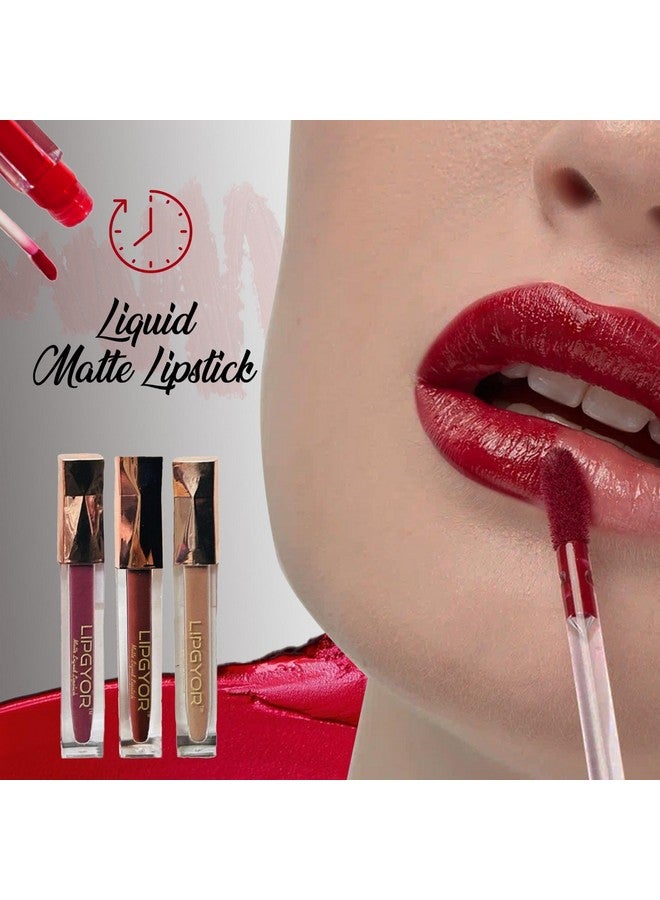 LIPGYOR MINI MATTE LIPSTICK transfer proof,smudge proof liquid lipstick(Small, RED, 2) - Image 4