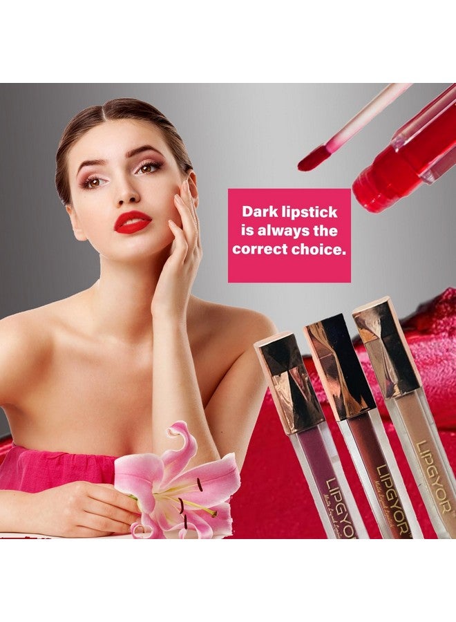 LIPGYOR MINI MATTE LIPSTICK transfer proof,smudge proof liquid lipstick(Small, RED, 2) - Image 3