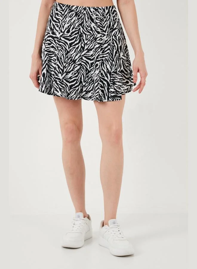 Lela Lela Patterned Elastic Waist Slim Fit Mini 3-Pack Women's Short Skirt 5864024S3