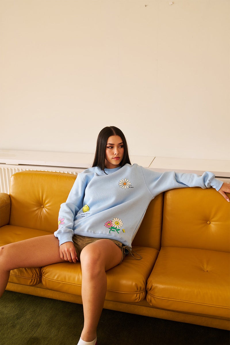 Bonkers Corner Pastel Blue Snuggle Sweatshirt for Women's - Image 2