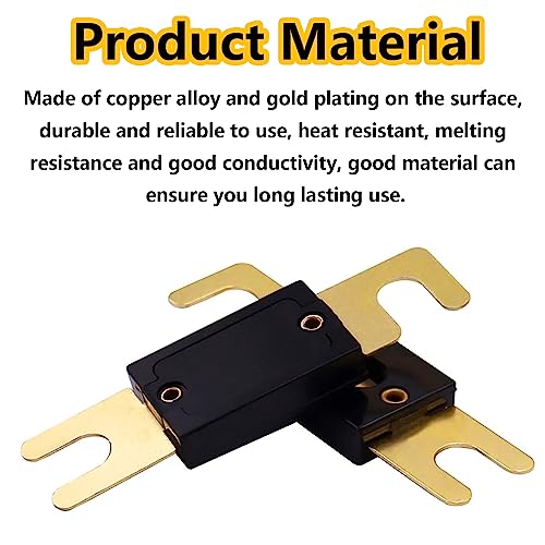 smseace سمسيس 6 حزمة 100 أمبير / 100 أ أن إل فيوز متوافق مع أنظمة 12 فولت و 24 فولت لأنظمة الصوت والمركبات البحرية وأنظمة الفيديو فيوزات أ أن إل المطلية بالذهب - Image 3