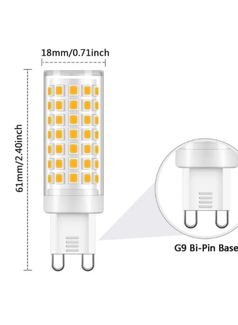 لمبات LED G9 بيضاء دافئة 3000 كلفن غير قابلة للوميض، 6 قطع 12 وات، غير قابلة للتعتيم - Image 3