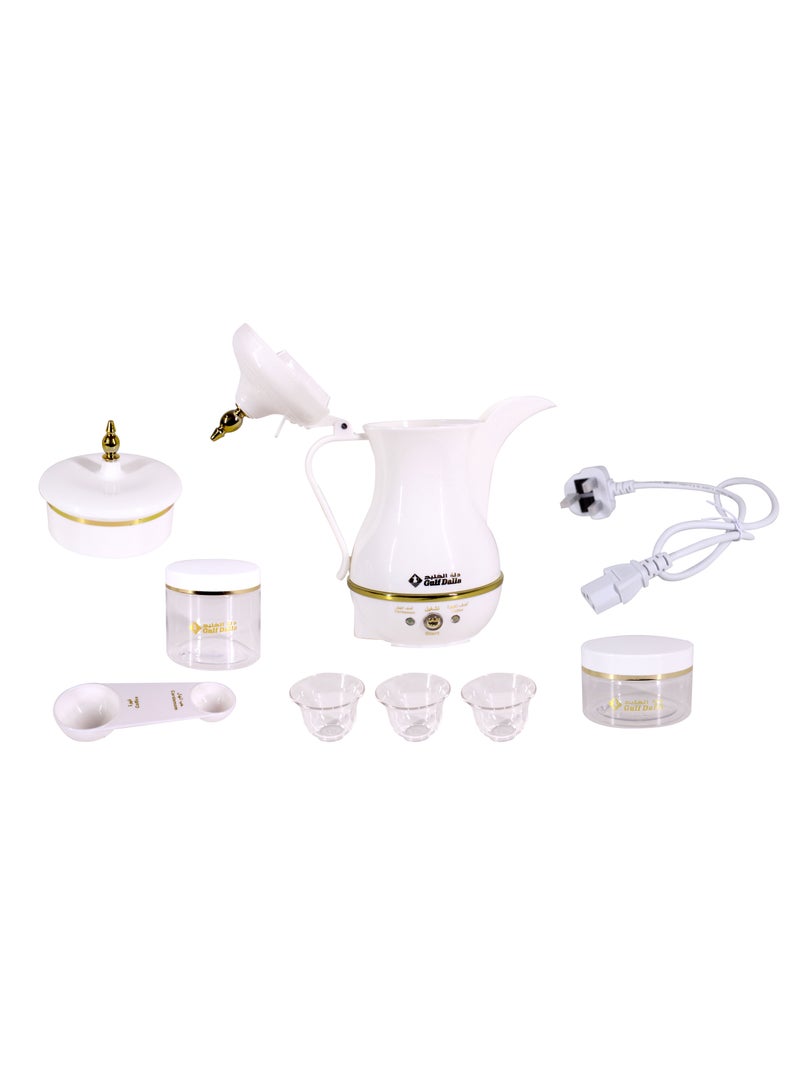 غالف دالا ماكينة صنع القهوة 400 مل GA-C9842B أبيض/ذهبي - Image 3