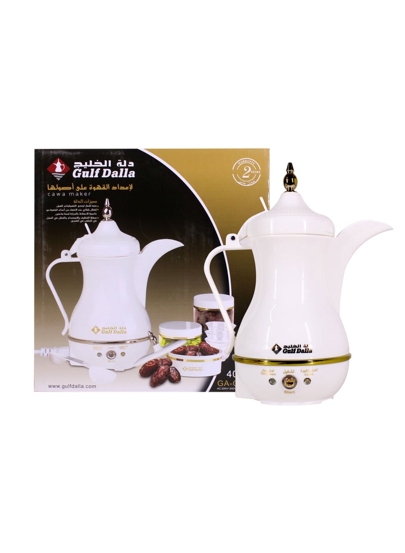 غالف دالا ماكينة صنع القهوة 400 مل GA-C9842B أبيض/ذهبي - Image 1