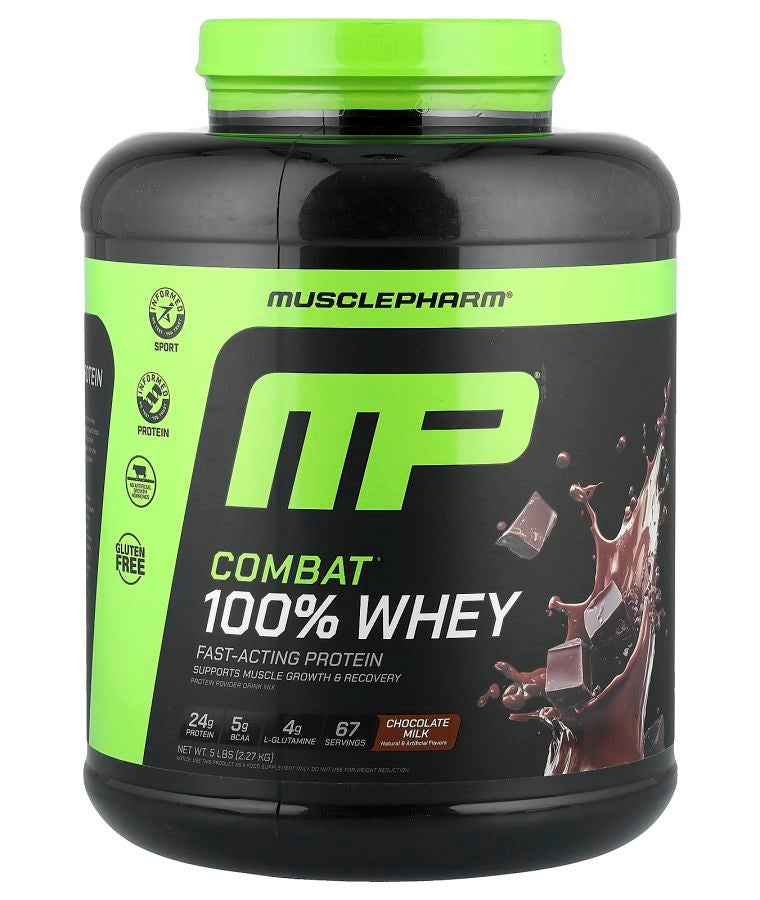 MusclePharm Combat® 100% Whey Protein Powder Chocolate Milk 5 lbs (2.27 kg)