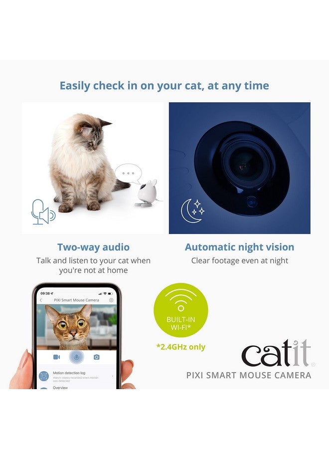 كاتيت كاميرا الفأرة الذكية Catit PIXI، كاميرا حيوانات أليفة يتم التحكم بها عبر التطبيق للقطط - Image 2