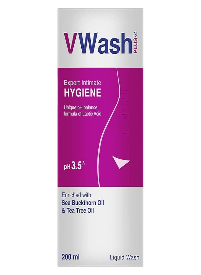 VWash Plus Expert Intimate Hygiene|| With Tea Tree Oil|| Liquid Wash Prevents Dryness|| Itchiness And Irritation|| Balances PH|| Paraben Free|| 200 ml - Image 1