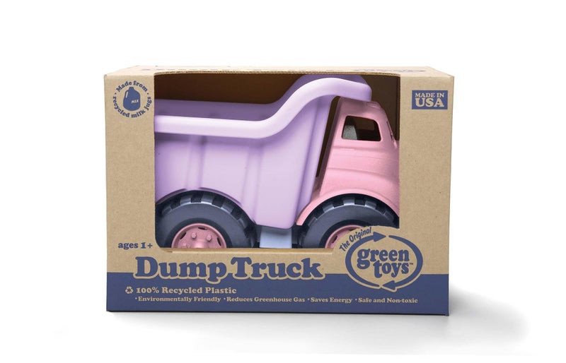 Green Toys شاحنة تفريغ ألعاب خضراء باللون الوردي - خالية من BPA، خالية من الفثالات، ألعاب للعب لتحسين المهارات الحركية الكبرى والدقيقة. مركبات اللعب - Image 4