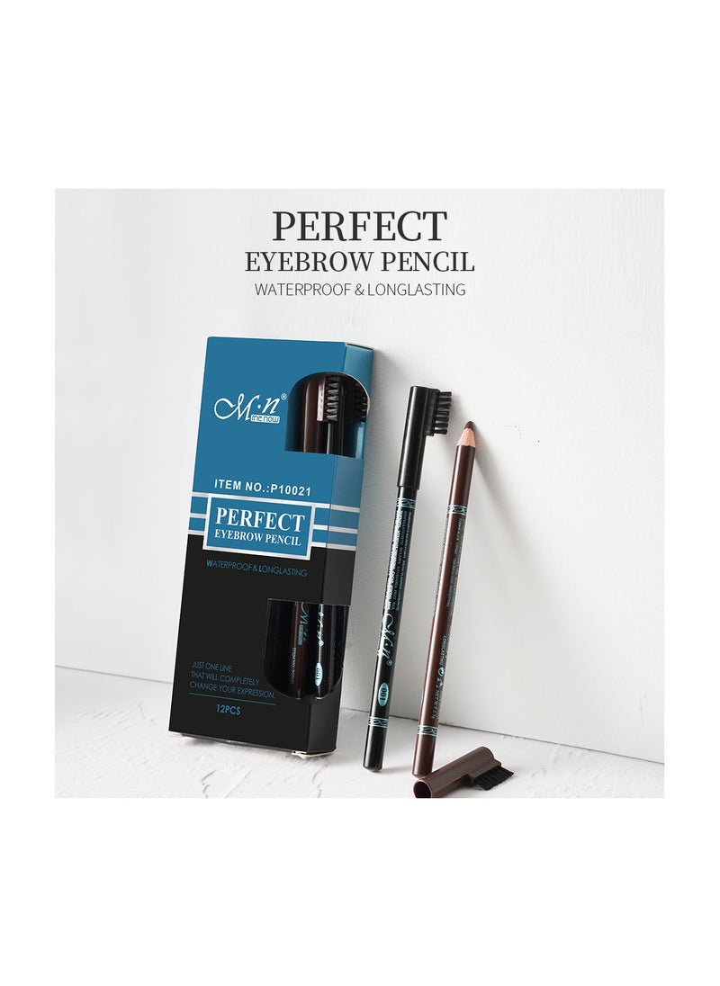 Mn 12-Piece Soft Eyebrow Pencil  - Image 3