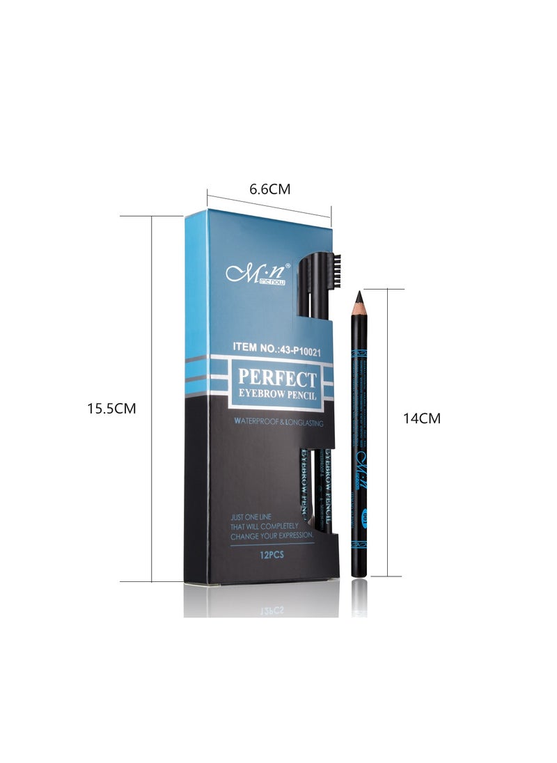 Mn 12-Piece Soft Eyebrow Pencil  - Image 4
