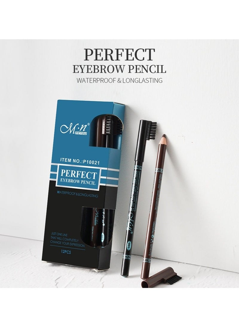 Mn قلم حواجب ناعم 12 قطعة - Image 3