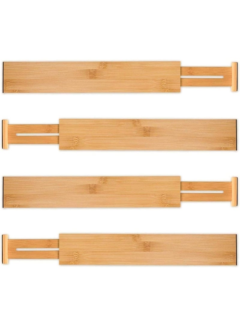 Set of 4 Adjustable Bamboo Drawer Dividers  - Image 2