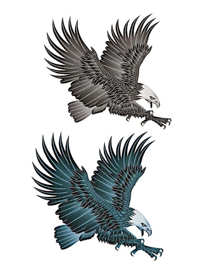 Generic Temporary tattoo in the form of eagle wings with a beautiful and eye-catching design  - Image 1