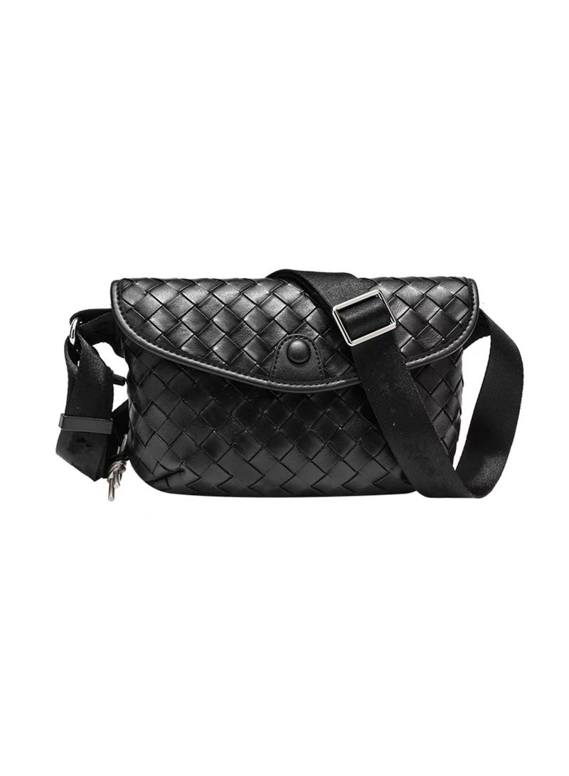 Bags women's genuine leather waist bag 2024 new style all-match small shoulder bag fashion chest bag one shoulder crossbody small square bag trendy - Image 1