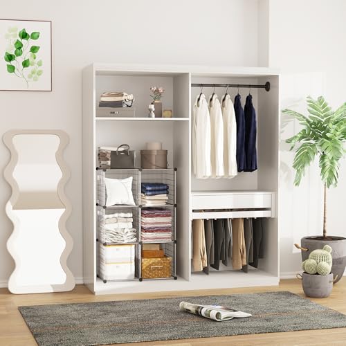 C&AHOME Wire Cube Storage, 6 - Cube Organizer Metal C Grids, Modular Shelves Units, Closet Organizer, Ideal for Home, Office, Living Room, 36.6”L x 12.4”W 36.6”H, Silver Gray UWCS3006G - Image 4