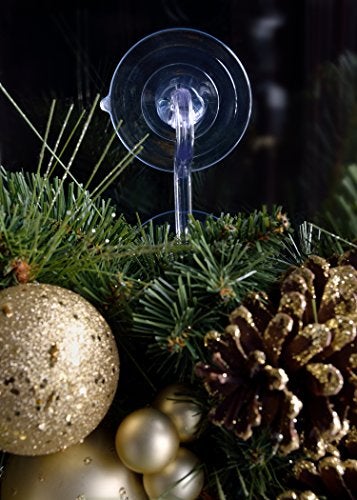 ADAMS Commercial Christmas Hardware Giant 3 In. 20 Lb. Holding Capacity Double Suction Cup Wreath Hook - 1 Each - Image 2