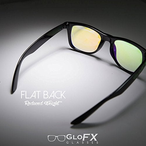 GloFX Ultimate Kaleidoscope Glasses - Black - Rainbow Edm Rave Light Diffraction Music Festival Eyewear (Black) - Image 2