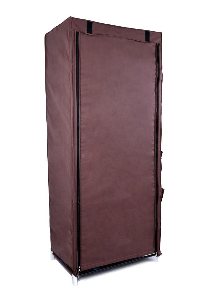 FOLDABLE NON-WOVEN WARDROBE WITH FOUR SHELVES AND A HANGING BAR AND TWELVE SIDE POCKETS. SIZE 75X50X180 CM - BROWN COLOR - pzsku/Z5198B56263420499150CZ/45/_/1715629570/14d1606c-5ac3-4d57-a8f3-e5511bc981df