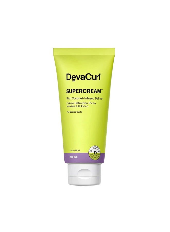 DevaCurl SuperCream Rich Coconut-Infused Definer, 3 fl. oz. - Image 1